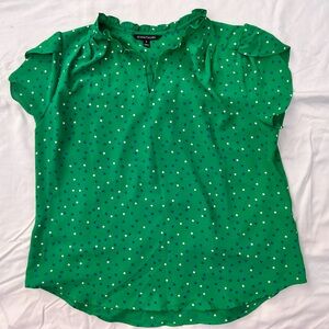 Tulip Sleeve Polka Dot Blouse